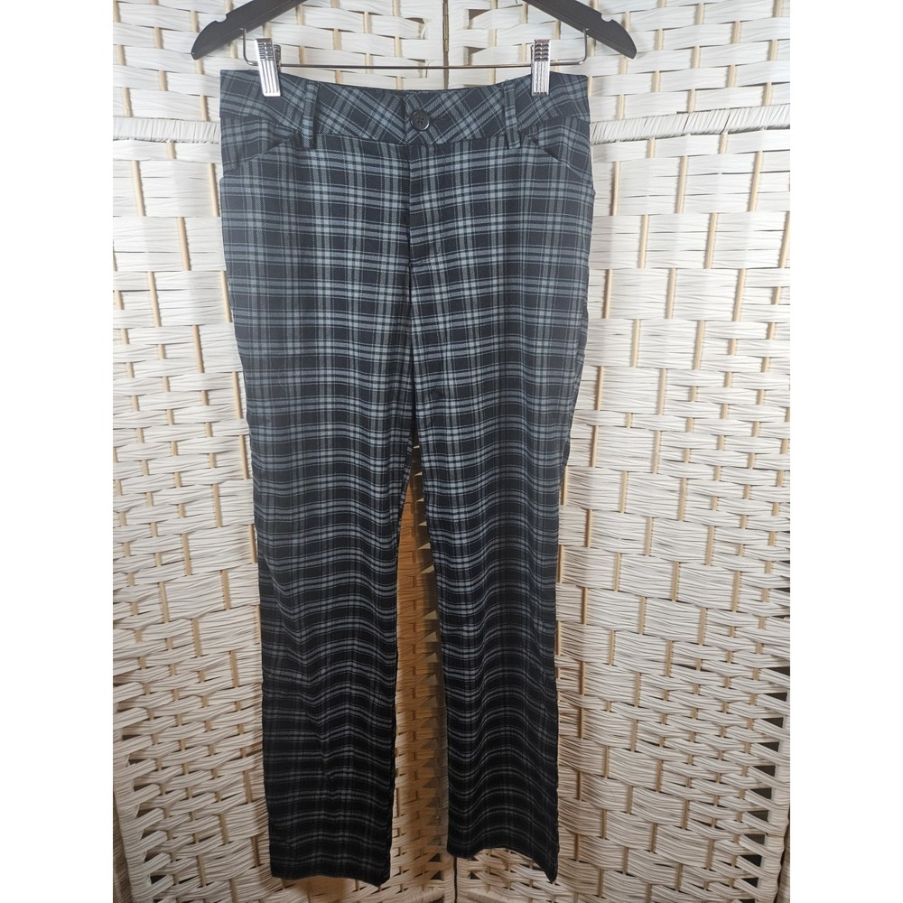 Lee Womens Wrinkle Free Plaid Pants Preppy Retro Work Career Sz 4